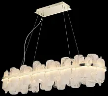 Люстра подвесная LED Nelly WE158.32.323 Wertmark прозрачная на 1 лампу, основание золотое в стиле современный Люстра подвесная LED Nelly WE158.32.323 Wertmark прозрачная на 1 лампу, основание золотое в стиле современный